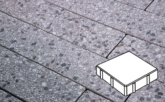 Плитка тротуарная Готика, City Granite FINERRO, Квадрат, Галенит, 200*200*60 мм