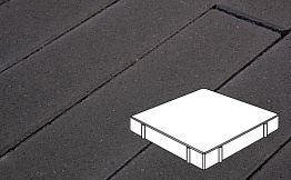 Плитка тротуарная Готика Profi, Квадрат, черный, частичный прокрас, с/ц, 600*600*80 мм