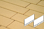 Плитка тротуарная Готика Profi, Плита AI, желтый, частичный прокрас, б/ц, 700*500*80 мм