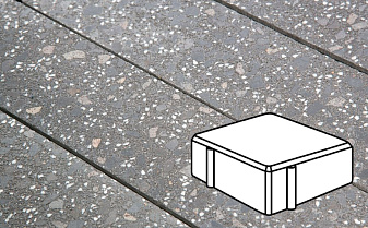 Плитка тротуарная Готика, Granite FINO, Квадрат, Ильменит, 100*100*60 мм
