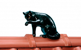Декоративный элемент BRAAS Кот, красный, 25 см