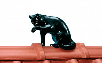 Декоративный элемент BRAAS Кот, красный, 25 см