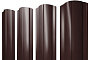 Штакетник Круглый фигурный 0,5 GreenCoat Pural BT Matt RR 887 шоколадно-коричневый