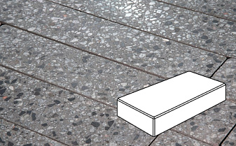Плитка тротуарная Готика, City Granite FINO, Картано, Галенит, 300*150*60 мм