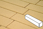 Плитка тротуарная Готика Profi, Ригель, желтый, частичный покрас, б/ц, 360*80*80 мм