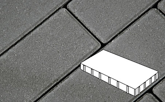 Плитка тротуарная Готика Profi, Плита, серый, полный прокрас, с/ц, 600*300*60 мм