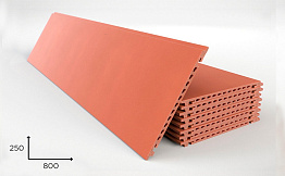 Керамогранитная плита Faveker GA16 для НФС, Rojo, 800*250*18 мм