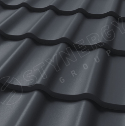 Металлочерепица Stynergy СМ Классик Rooftop Бархат RAL 7024