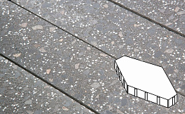 Плитка тротуарная Готика, Granite FINO, Зарядье без фаски, Ильменит, 600*400*100 мм