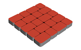 Плитка тротуарная SteinRus Инсбрук Альт Дуо, гладкая, красный, толщина 60 мм