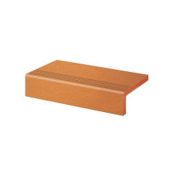 Клинкерная ступень с насечками Stroeher Keraplatte Terra 307 weizengelb, 240х115х52х10 мм