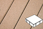 Плитка тротуарная Готика Profi, Квадрат без фаски, палевый, частичный прокрас, б/ц, 150*150*100 мм
