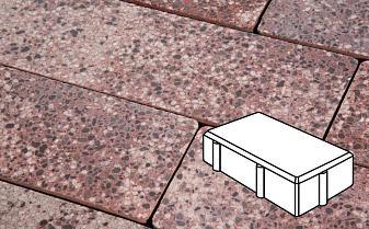 Плитка тротуарная Готика, Granite FINO, Брусчатка, Сансет, 200*100*60 мм