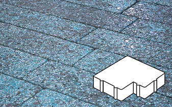 Плитка тротуарная Готика, Granite FINERRO, Калипсо, Азул Бахия, 200*200*60 мм