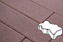 Плитка тротуарная Готика Profi, Зигзаг/Волна/Уни, темно- коричневый, частичный прокрас, с/ц, 225*112,5*100 мм