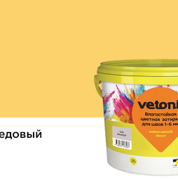 Затирка для швов weber.vetonit decor в ведре, медовый, 2 кг
