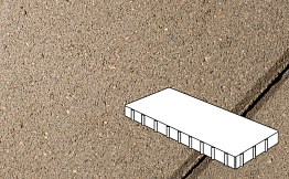 Плитка тротуарная Готика Profi, Плита, желтый, частичный прокрас, с/ц, 900*300*100 мм