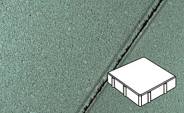 Плитка тротуарная Готика Profi, Квадрат, зеленый, частичный прокрас, б/ц, 150*150*80 мм