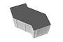 Плитка тротуарная S-Форма В.3.Ф.10 гладкий серый 172*94*100 мм