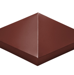 Колпак на столб Grand Line, 0,5 Satin, RAL 3009, 390*390 мм