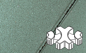Плитка тротуарная Готика Profi, Эко-фантазия, зеленый, частичный прокрас, б/ц, 300*300*80 мм