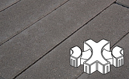 Плитка тротуарная Готика Profi, Эко-фантазия, темно-серый, частичный прокрас, с/ц, 300*300*80 мм