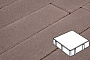 Плитка тротуарная Готика Profi, Квадрат, коричневый, частичный прокрас, с/ц, 200*200*60 мм