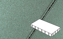 Плитка тротуарная Готика Profi, Плита без фаски, зеленый, частичный прокрас, б/ц, 600*200*100 мм