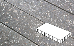 Плитка тротуарная Готика, City Granite FINO, Плита, Ильменит, 600*200*80 мм