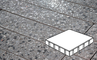 Плитка тротуарная Готика, City Granite FINO, Квадрат, Галенит, 400*400*80 мм