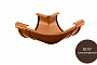Угол желоба наружный Galeco система PVC (ПВХ)  шоколад RAL 8017  90 градусов  D 152 (130) мм