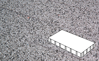 Плитка тротуарная Готика, Granite FINERRO, Плита, Белла Уайт, 600*400*80 мм
