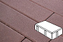 Плитка тротуарная Готика Profi, Брусчатка, темно-коричневый, полный прокрас, с/ц, 200*100*40 мм