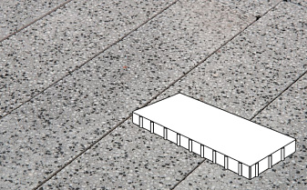 Плитка тротуарная Готика, City Granite FINO, Плита, Цветок Урала, 900*300*80 мм