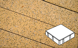 Плитка тротуарная Готика, City Granite FINERRO, квадрат, Жельтау, 150*150*100 мм