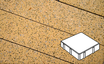 Плитка тротуарная Готика, City Granite FINERRO, квадрат, Жельтау, 150*150*100 мм