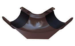 Внутренний угол желоба 90° BRAAS, 125/90 мм, сталь, темно-коричневый
