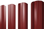 Штакетник М-образный А фигурный 0,45 PE RAL 3011 коричнево-красный