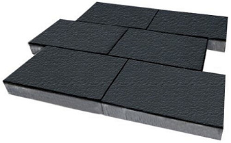 Плитка тротуарная SteinRus Парк Плейс Б.3.П.8, Old-age, черный, 600*300*80 мм