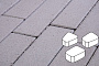 Плитка тротуарная Готика Profi Веер, белый, частичный прокрас, б/ц, толщина 60 мм, комплект 3 шт