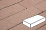 Плитка тротуарная Готика Profi, Картано, коричневый, частичный прокрас, б/ц, 300*150*80 мм