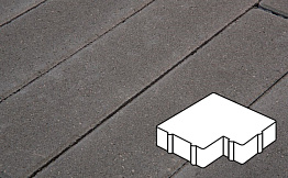 Плитка тротуарная Готика Profi, Калипсо, темно-серый, частичный прокрас, с/ц, 200*200*60 мм