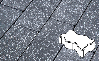 Плитка тротуарная Готика, Granite FINO, Зигзаг/Волна, Суховязкий, 225*112,5*60 мм