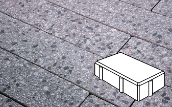 Плитка тротуарная Готика, Granite FINERRO, Брусчатка, Галенит, 200*100*60 мм