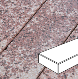 Плитка тротуарная Готика Granite FINERRO, Картано В.3.П.8, Сансет 300*150*80 мм