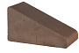 Заборный элемент Lode Brunis коричневый гладкий, 230*125*105 мм