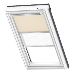 Затемняющая штора VELUX Дуо DFD 1085S, для окна 940*1180 мм, бежевый/белый