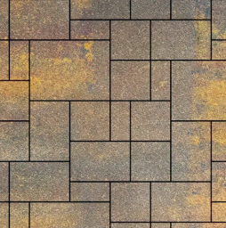 Плитка тротуарная SteinRus Инсбрук Альпен А.7.Псм.4, Native, ColorMix Тоскана, толщина 40 мм