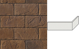 Угловой декоративный кирпич для навесных вентилируемых фасадов левый White Hills Шеффилд цвет F432-45