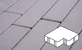 Плитка тротуарная Готика Profi, Калипсо, белый, частичный прокрас, б/ц, 200*200*60 мм